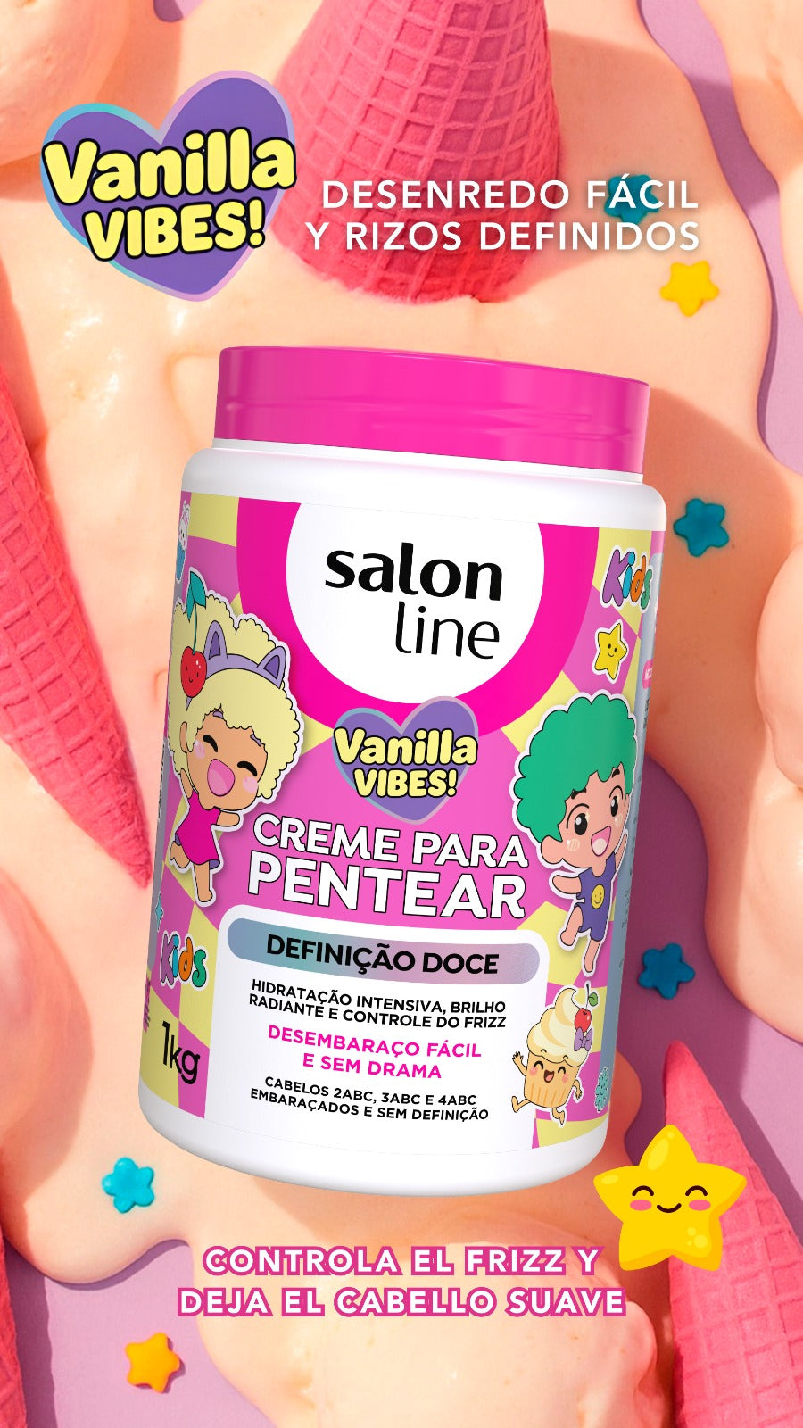 Crema para Peinar Kids Vanilla Vibes! 1kg