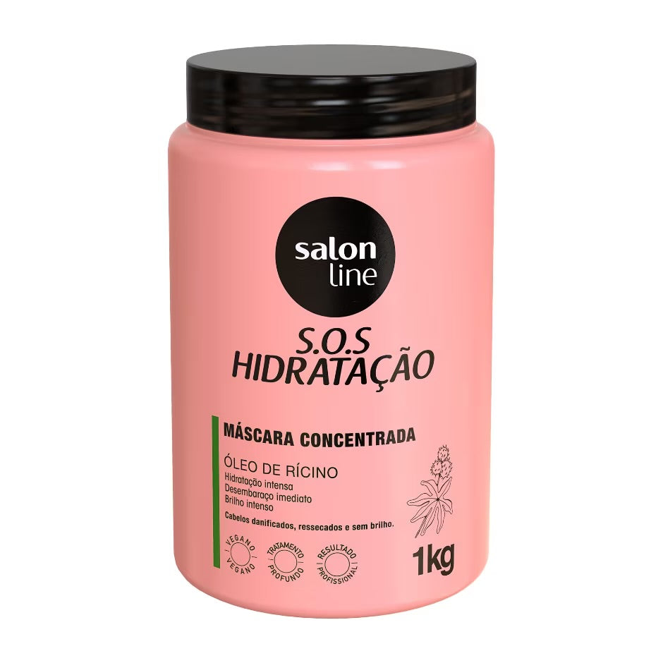 Máscarilla S.O.S Hidratação Óleo de Rícino Salon Line 1kg
