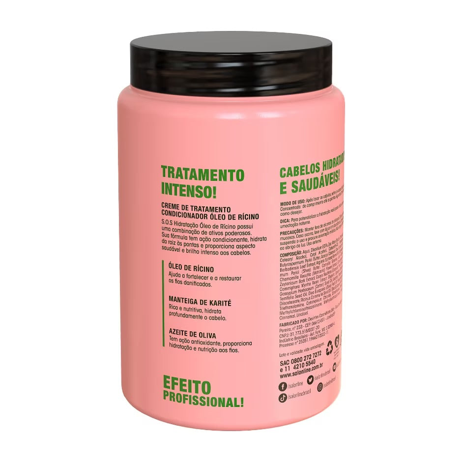 Máscarilla S.O.S Hidratação Óleo de Rícino Salon Line 1kg