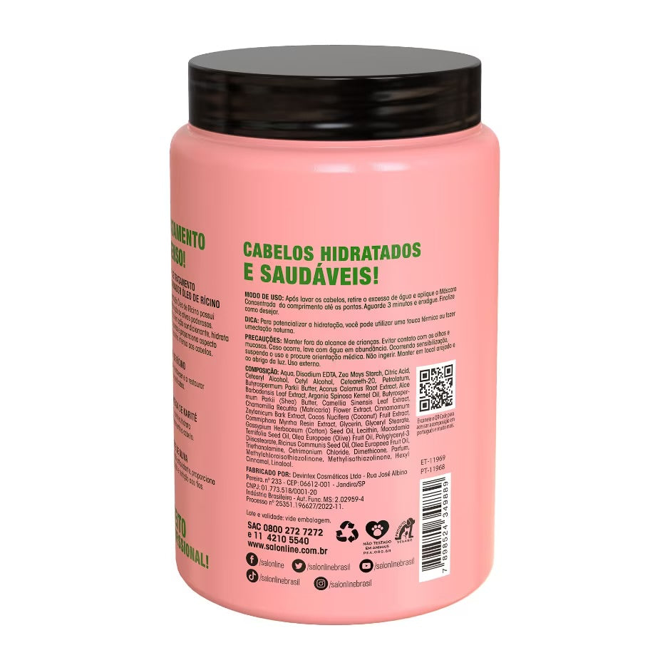 Máscarilla S.O.S Hidratação Óleo de Rícino Salon Line 1kg