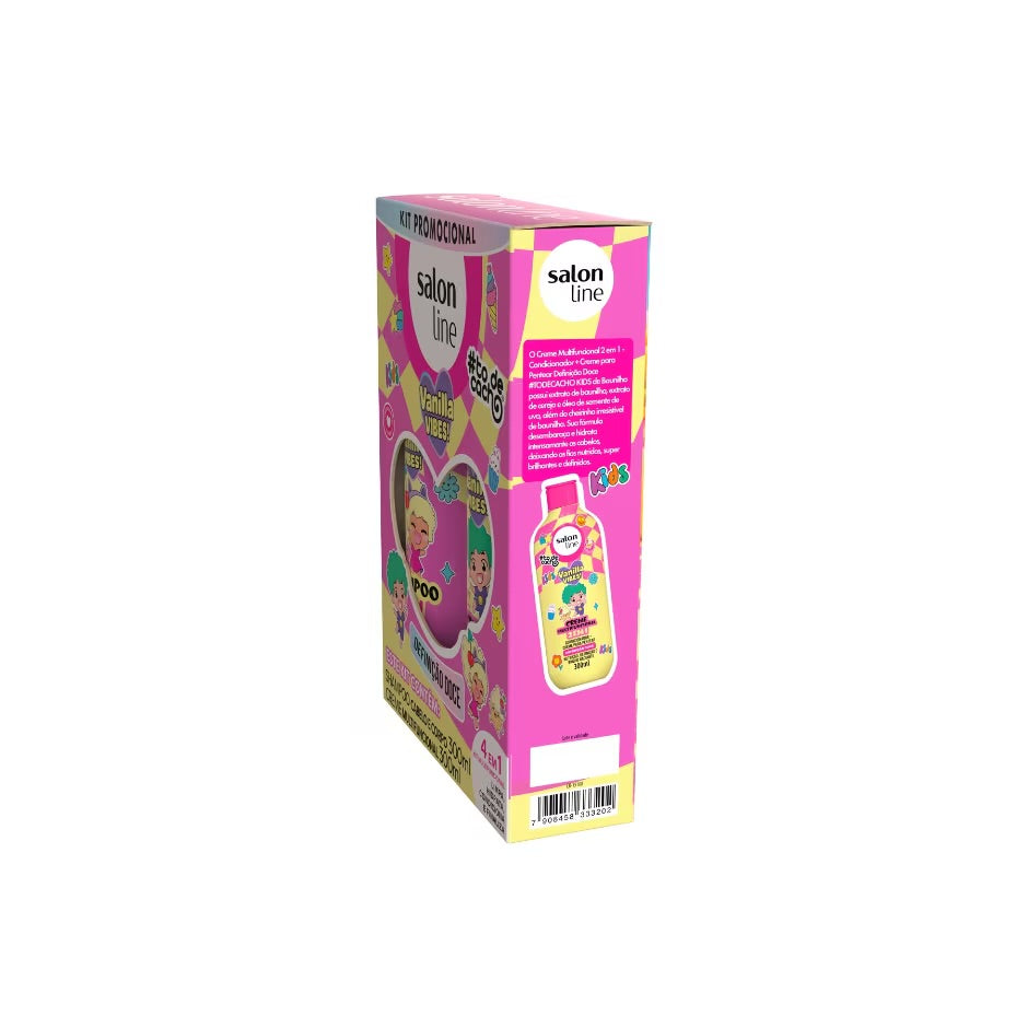 Kit Shampoo 300ml + Creme Multifuncional 300ml #todecacho Kids Vanilla Vibes!