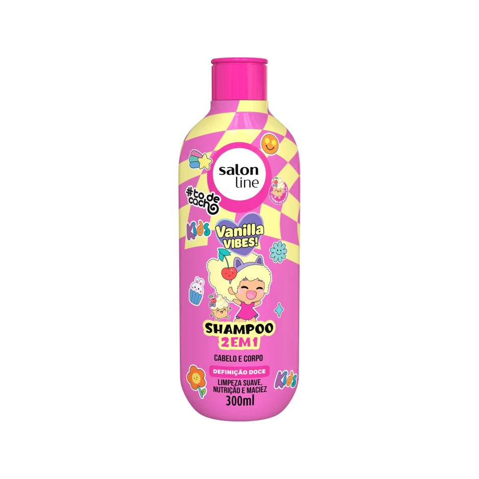 Kit Shampoo 300ml + Creme Multifuncional 300ml #todecacho Kids Vanilla Vibes!