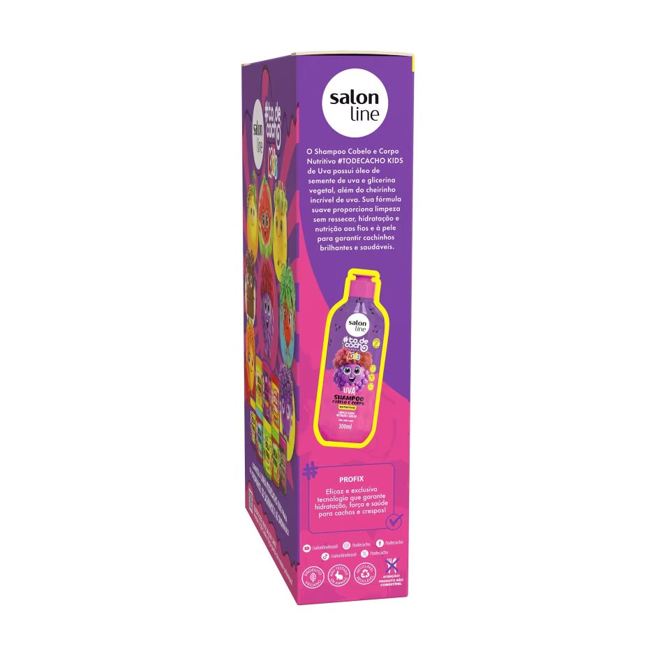 Kit Shampoo y acondicionador Uva #todecacho Kids