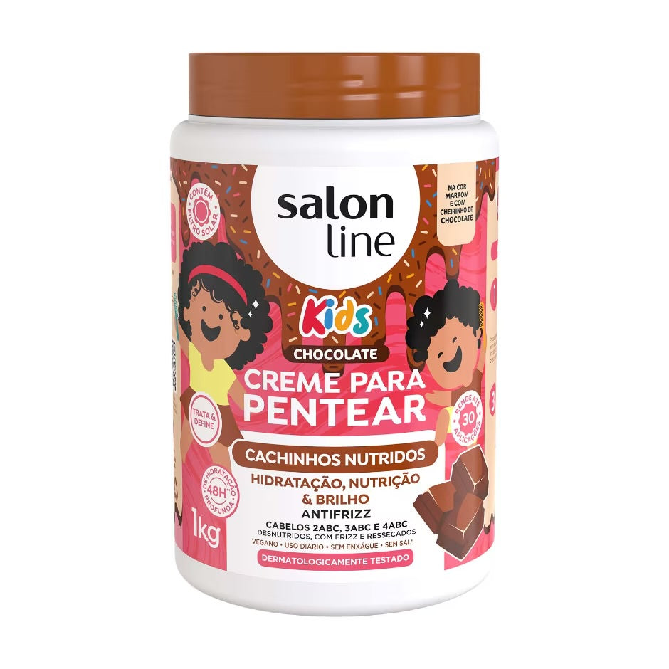 Crema para Peinar Chocolate Kids Cachinhos Nutridos 1kg