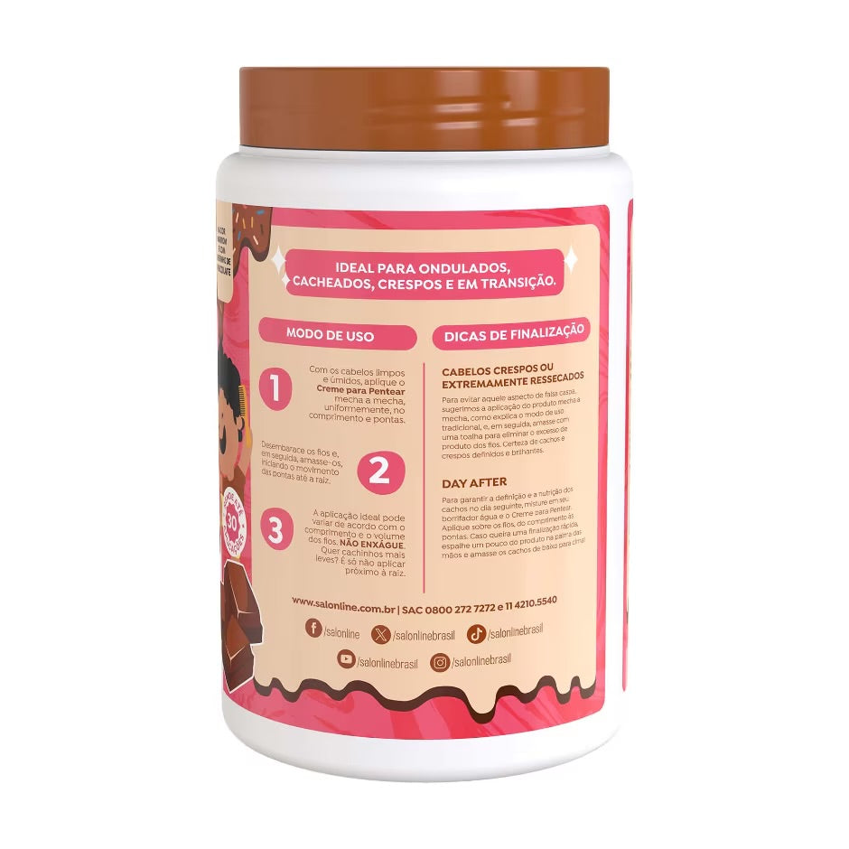 Crema para Peinar Chocolate Kids Cachinhos Nutridos 1kg