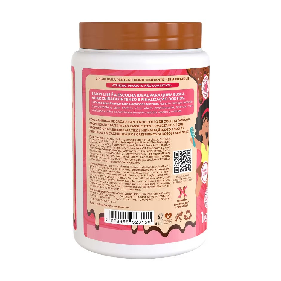 Crema para Peinar Chocolate Kids Cachinhos Nutridos 1kg