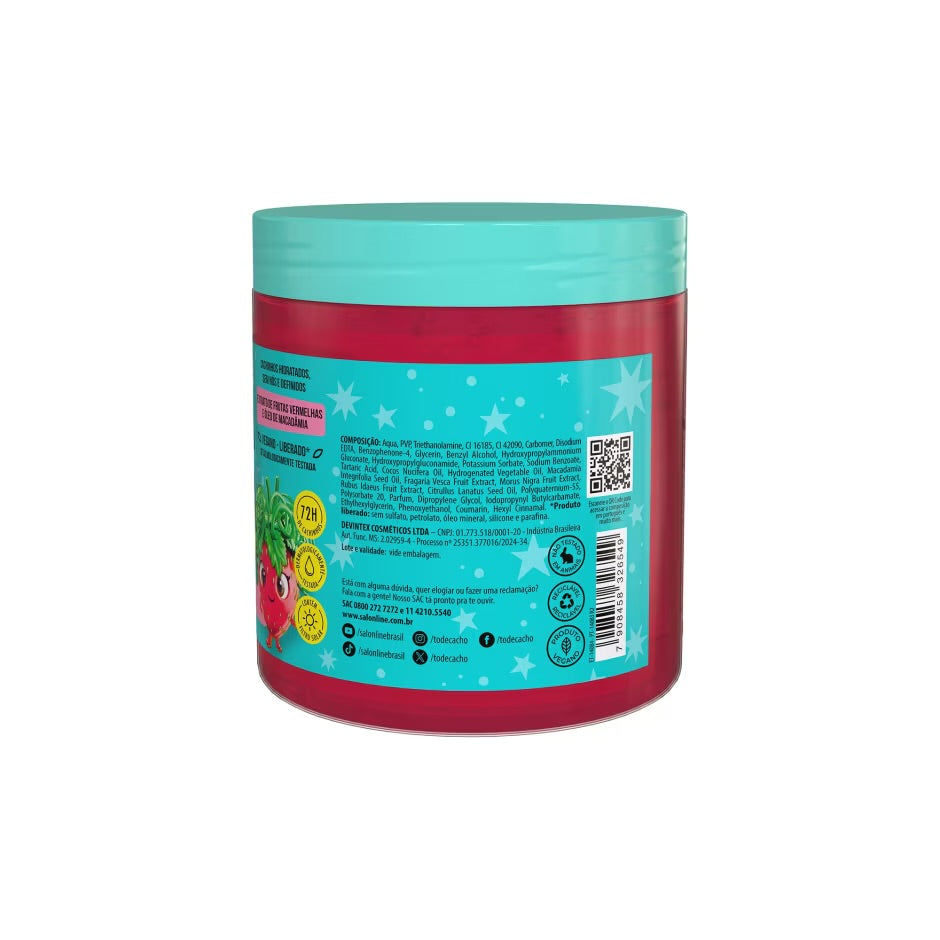Gelatina Morango #todecacho Kids Desembaraçante 550g