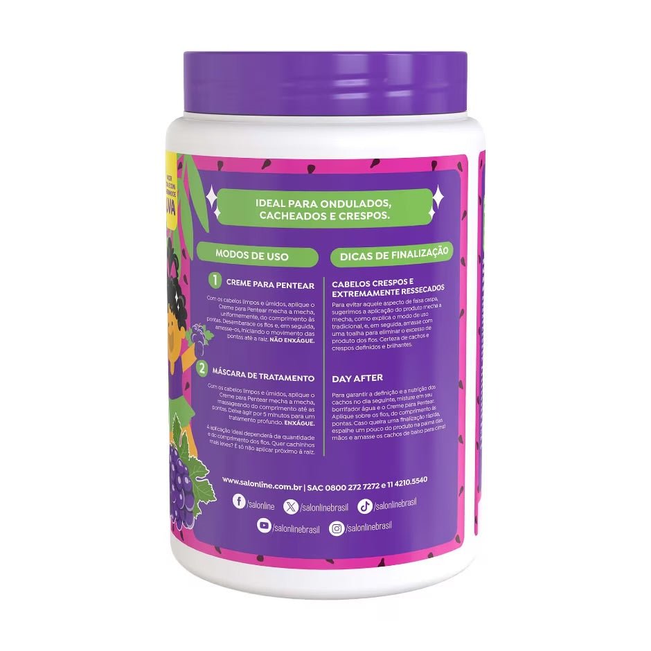 Crema para Peinar Kids Uva Salon Line 1kg