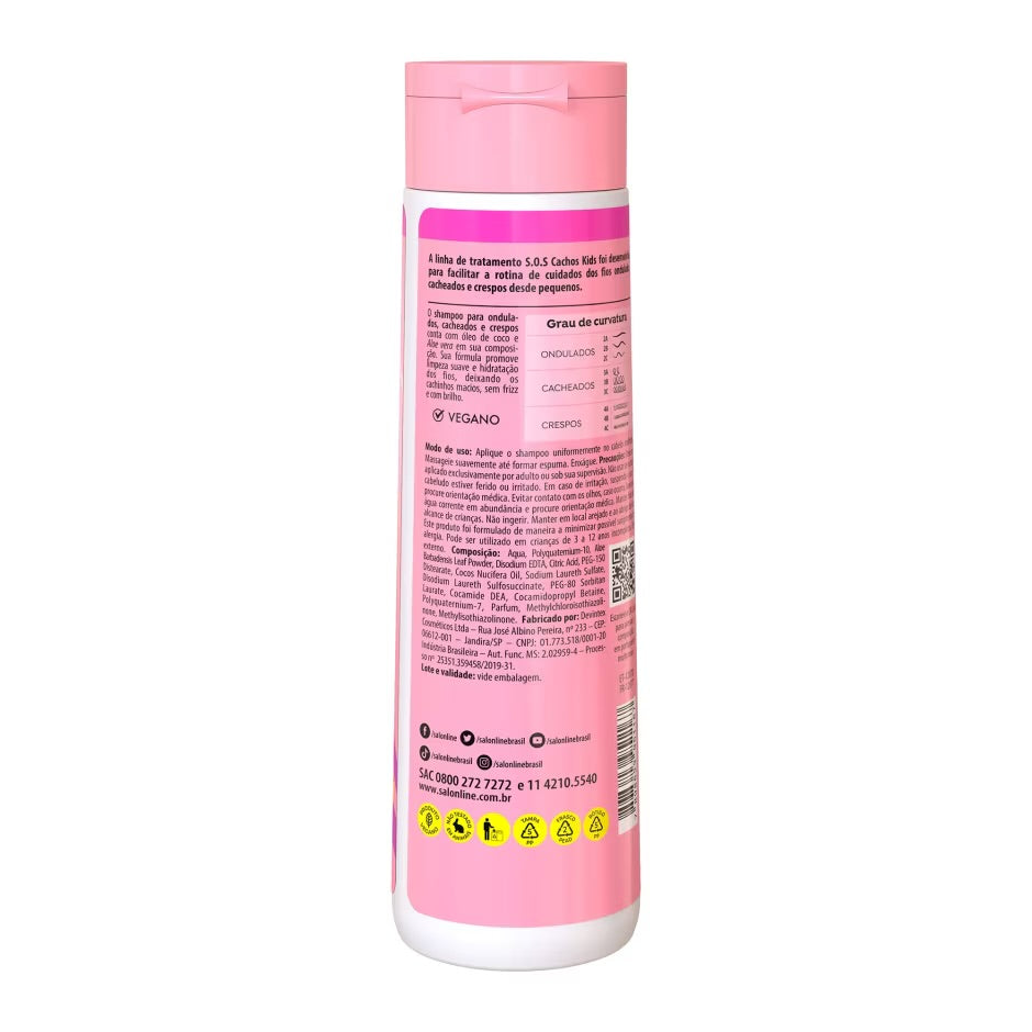 Shampoo Sos Cachos Kids Hidratación Salon Line 300ml