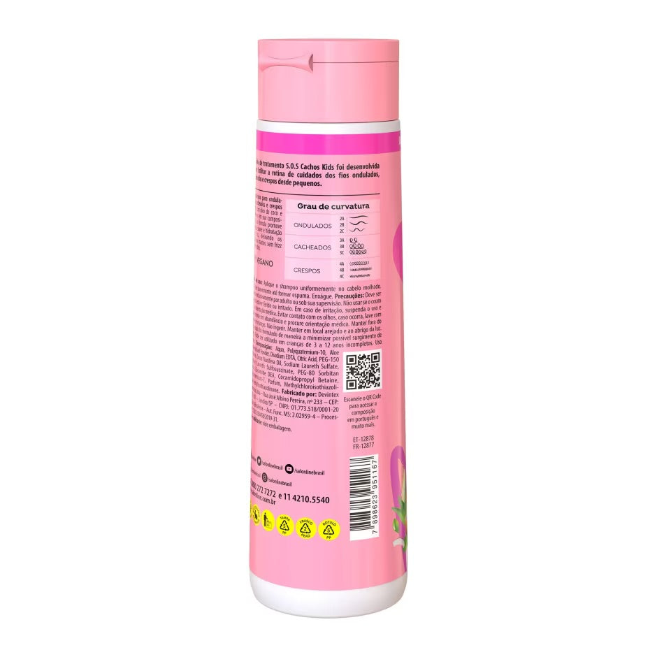 Shampoo Sos Cachos Kids Hidratación Salon Line 300ml