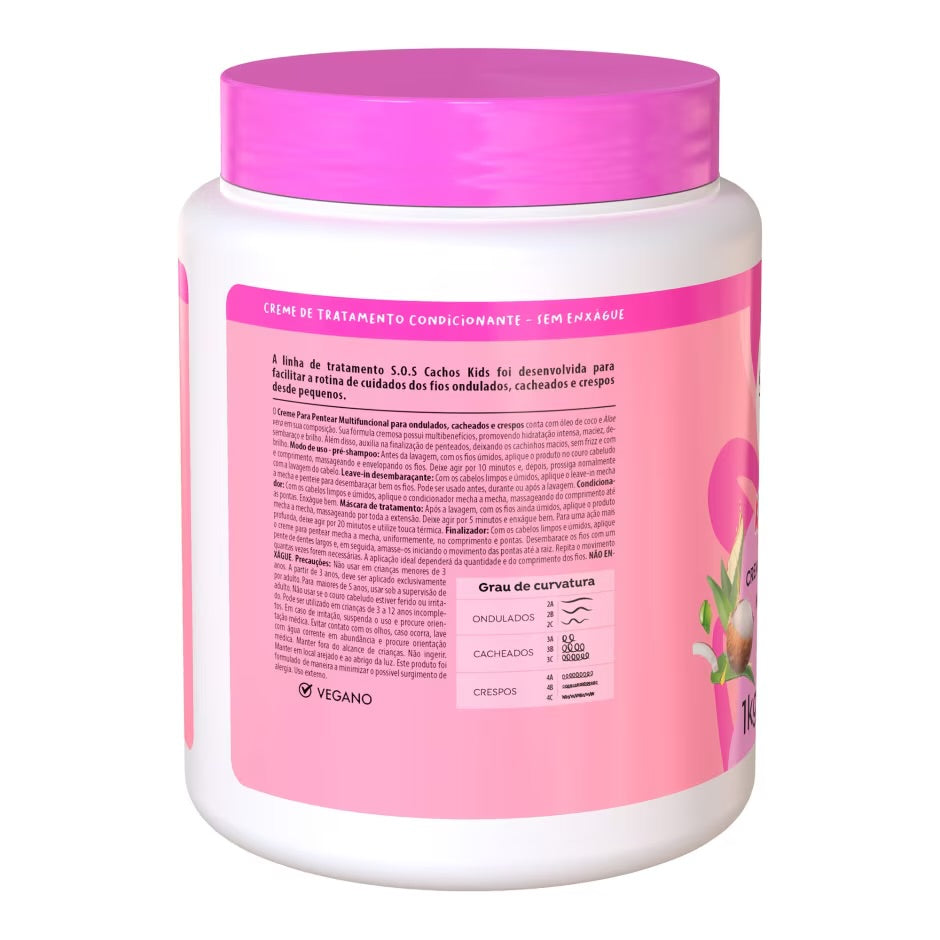 Crema Multifuncional SOS Cachos Kids Hidratación 1kg