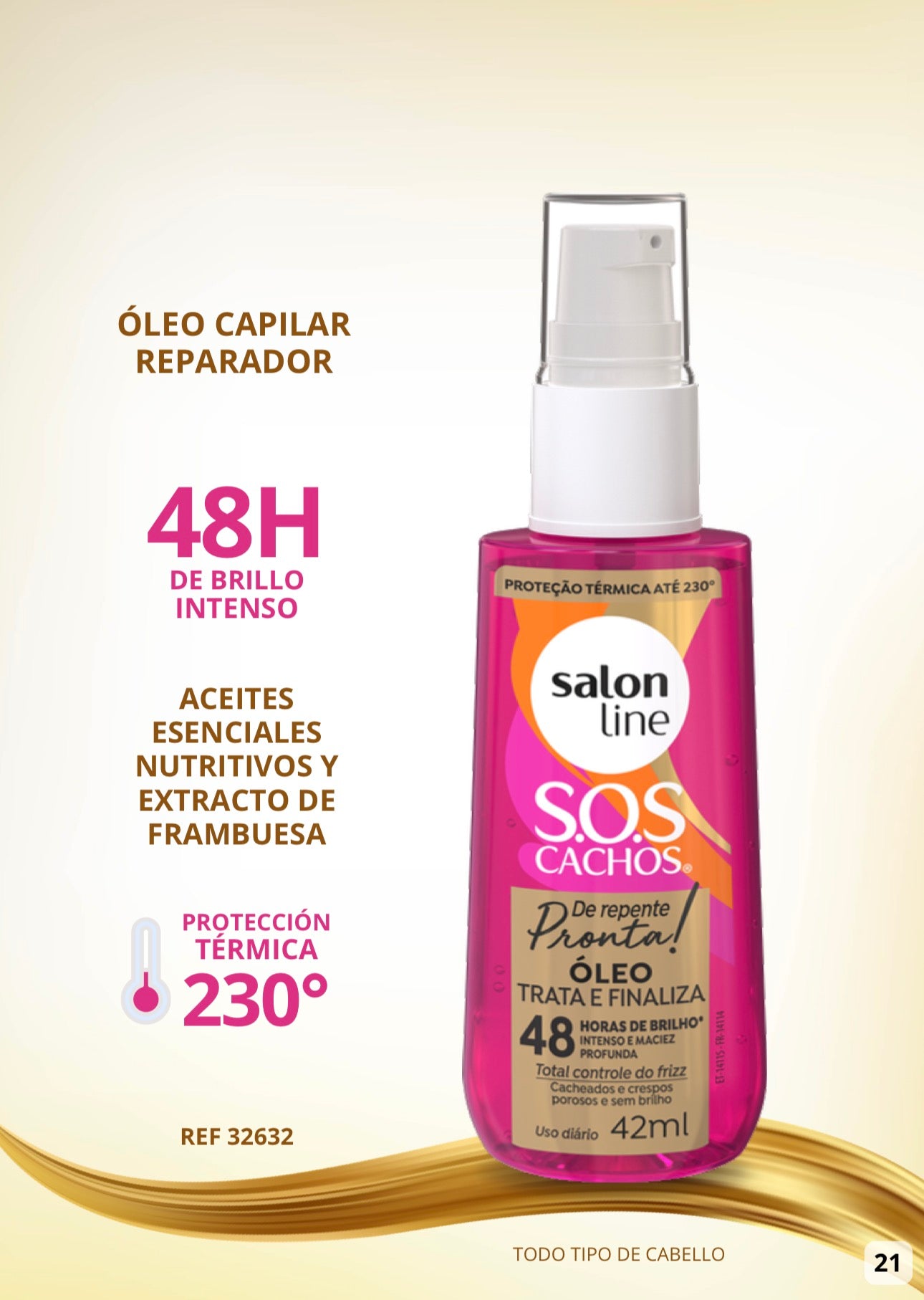 Óleo de tratamiento Salon Line Derepente pronta 42ml