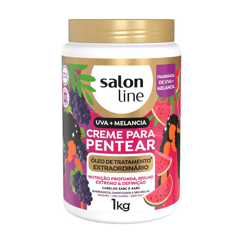 Crema para peinar Salon Line Uva + Sandía 1KG