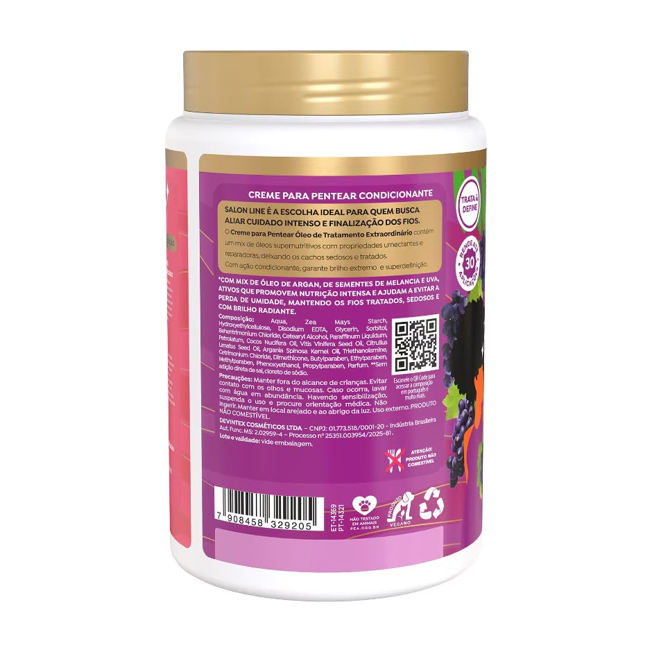 Crema para peinar Salon Line Uva + Sandía 1KG