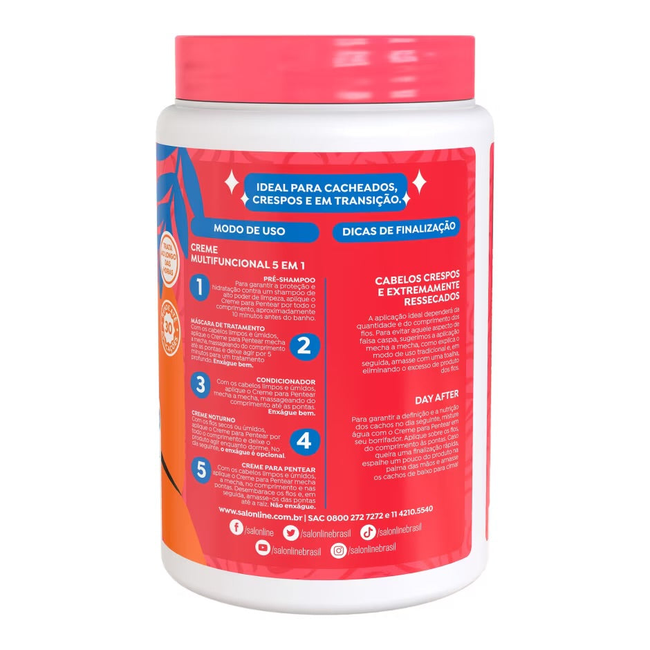 Crema para Peinar Multifuncional Tratamiento Prolongado Salon Line 1kg