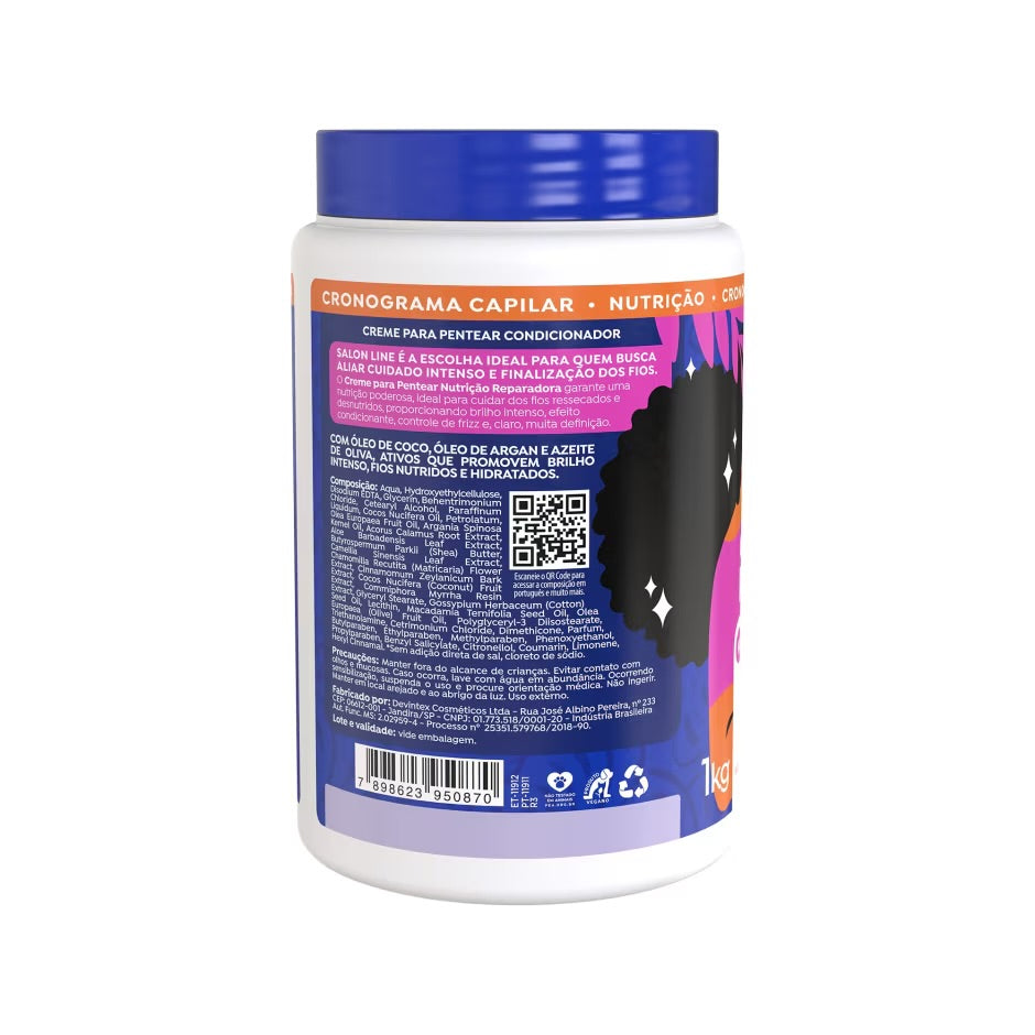 Crema para Peinar Nutrición Reparadora Salon Line 1kg