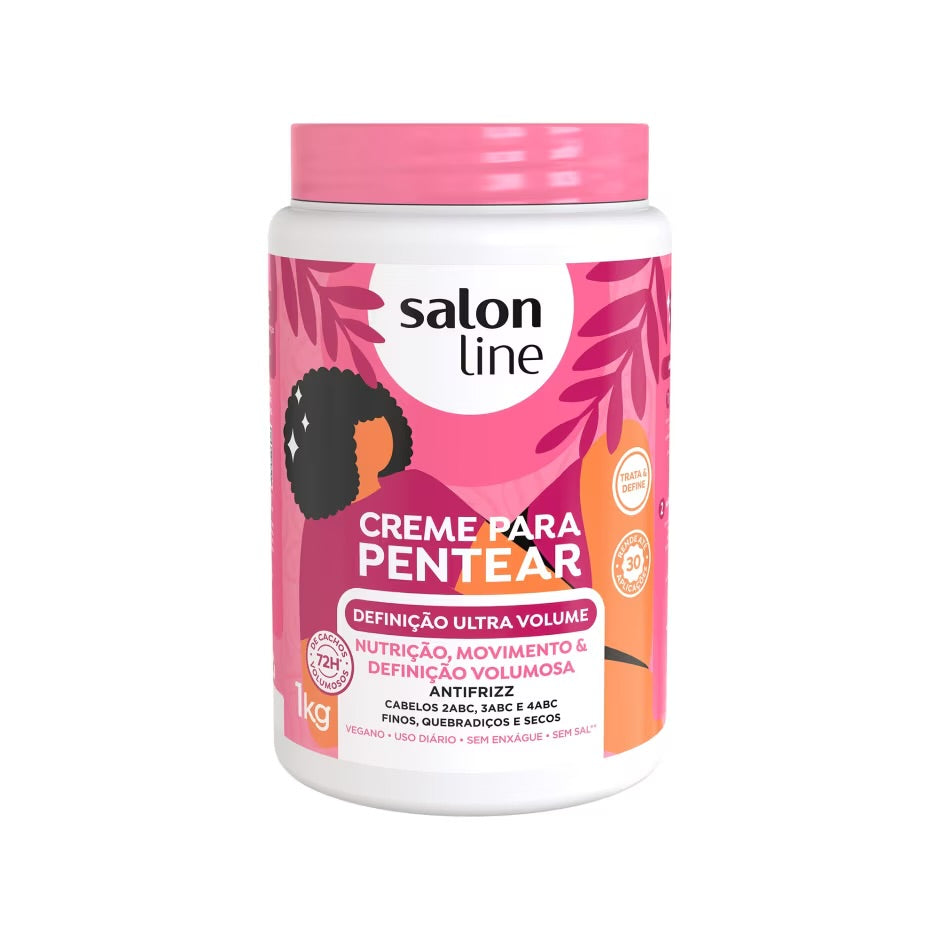 Crema para Peinar Definición Ultra Volumen Abacate Salon Line 1kg