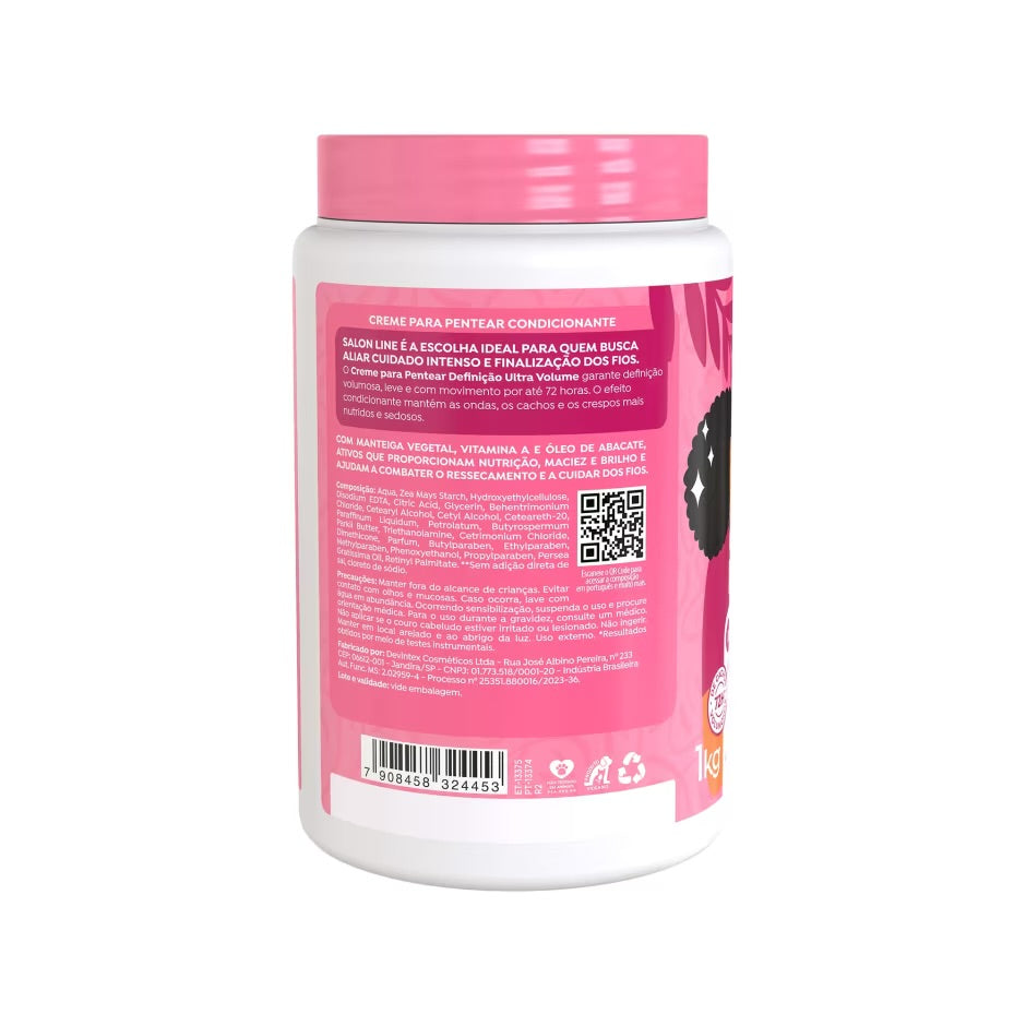 Crema para Peinar Definición Ultra Volumen Abacate Salon Line 1kg