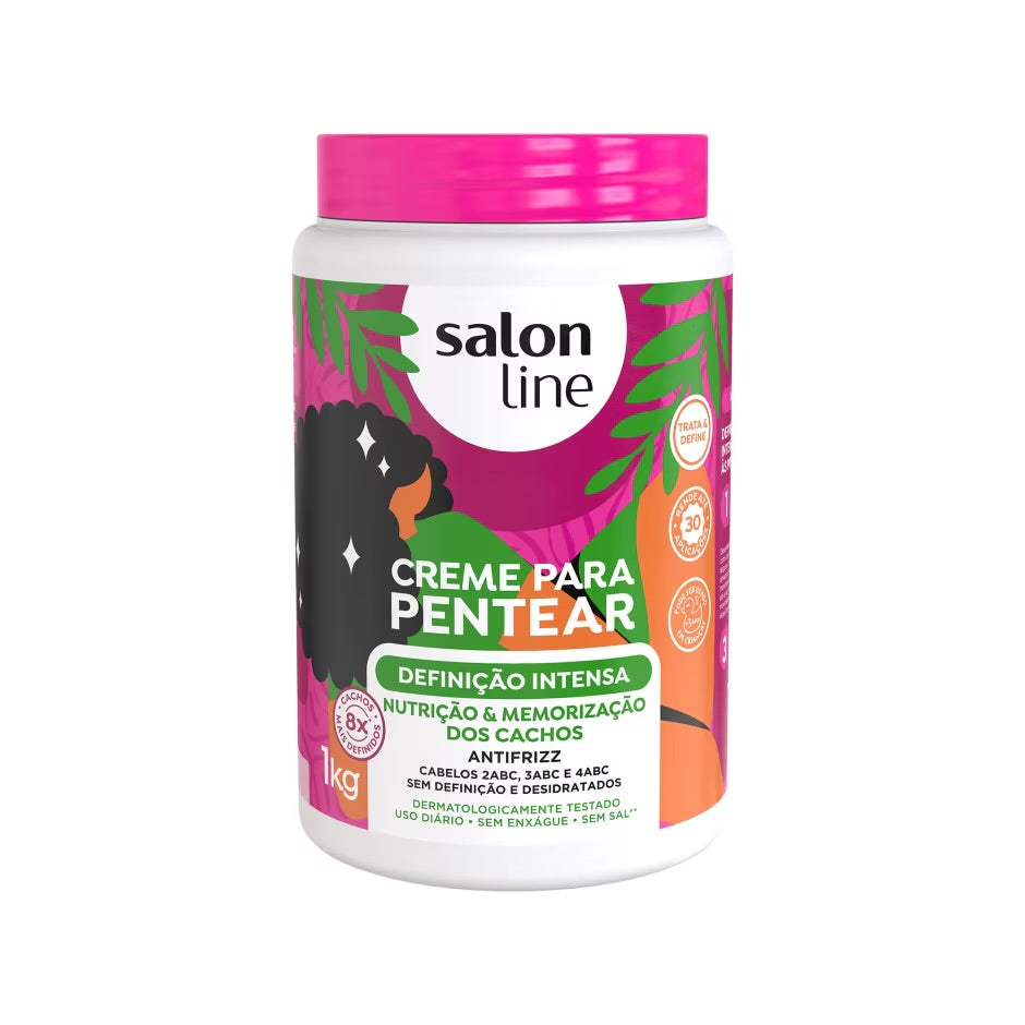 Salon Line Creme Para Pentear Definición Intensa - Modo de uso