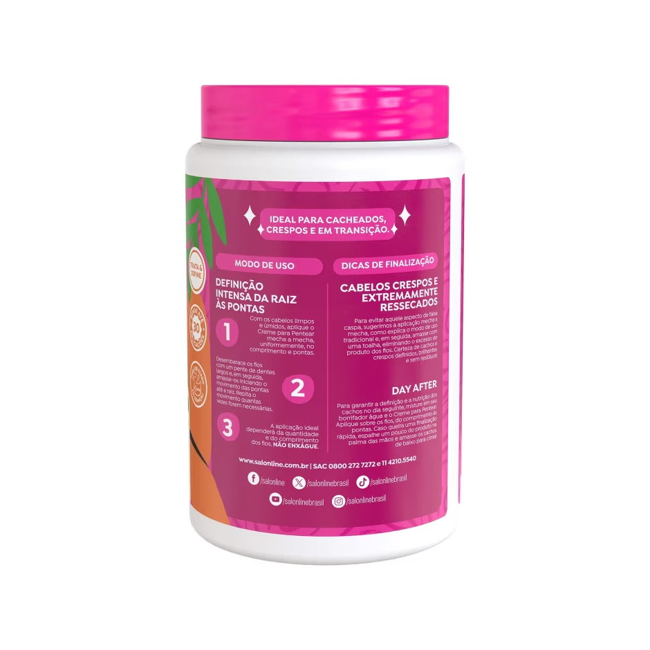 Salon Line Creme Para Pentear Definición Intensa - Ingredientes reverso