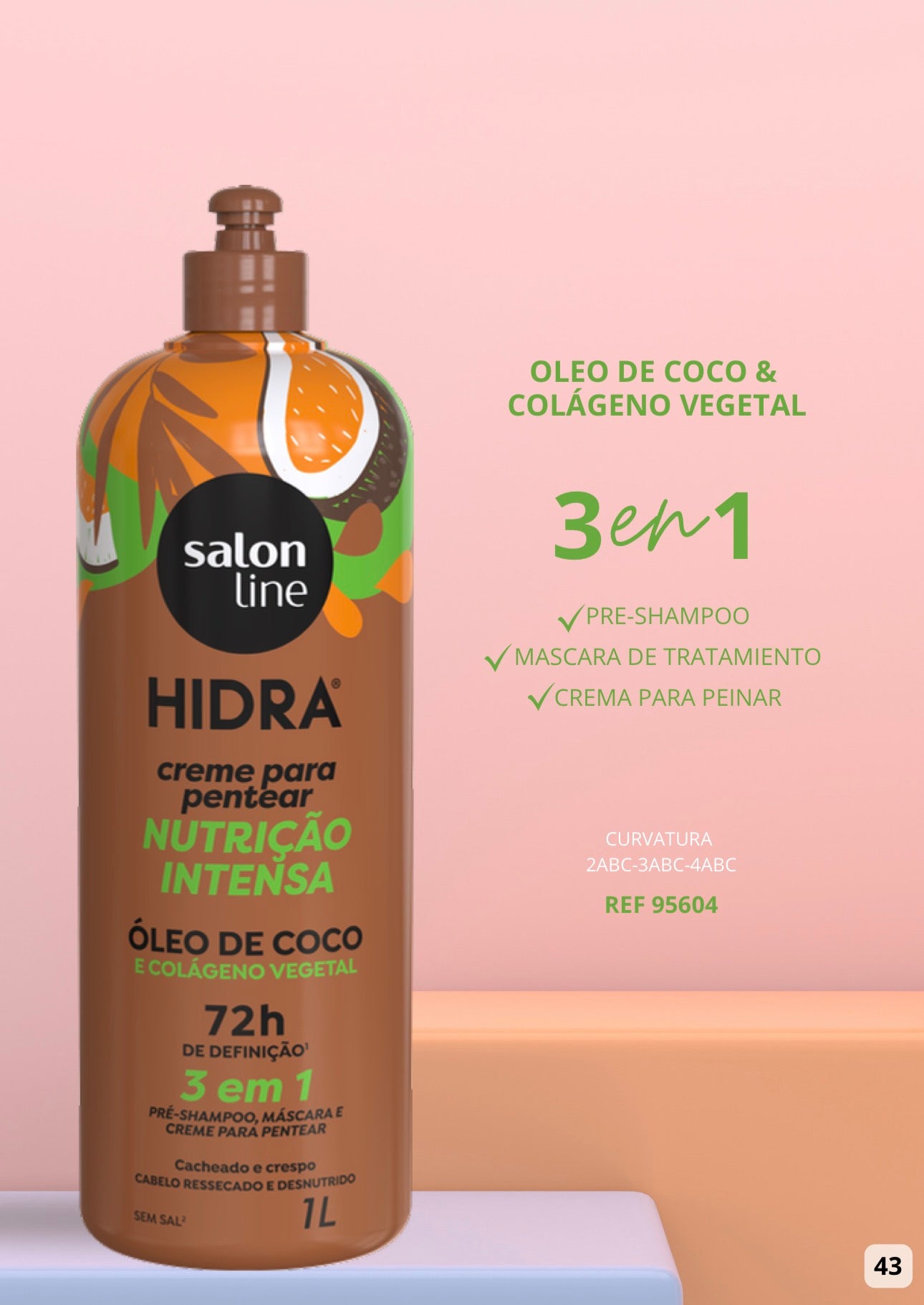 Crema para Peinar Hidra Coco Salon Line 1L