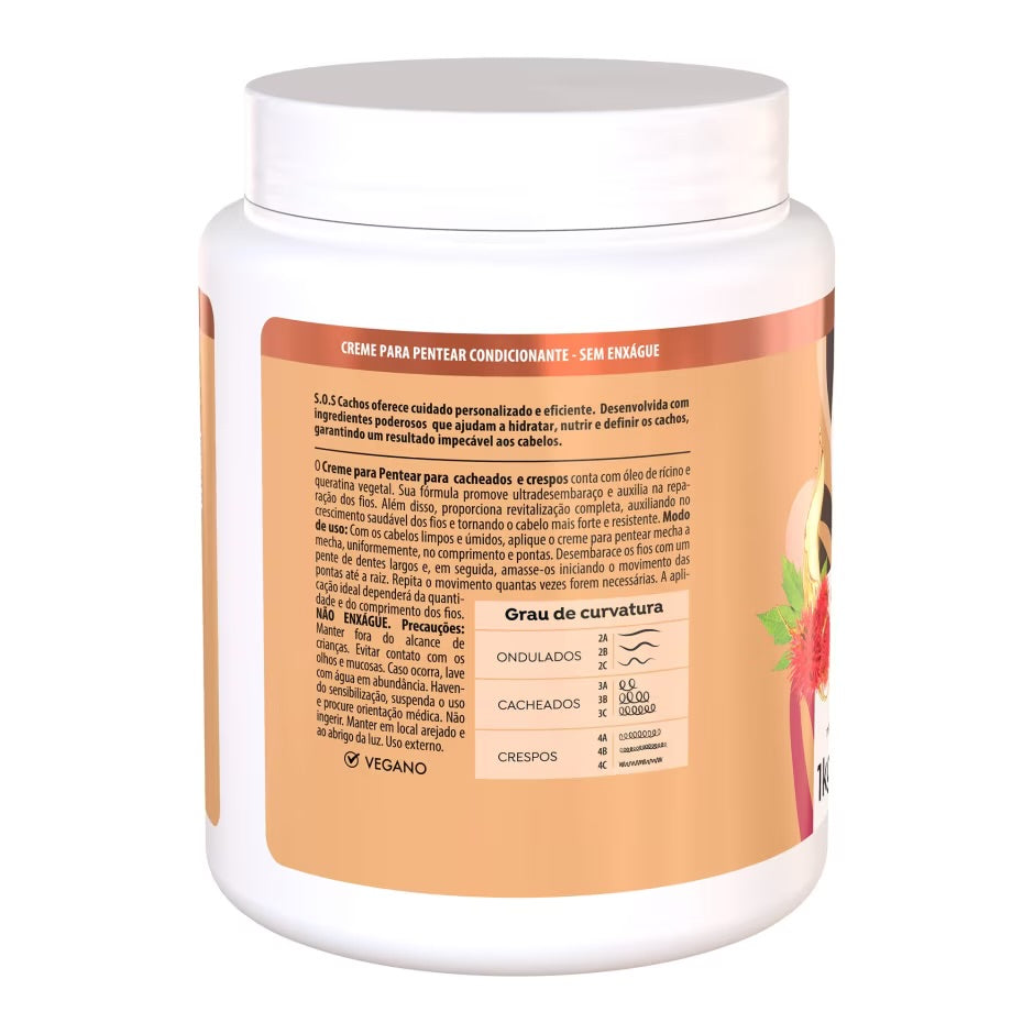 Crema para Peinar SOS Cachos Óleo Ricino Salon Line 1kg