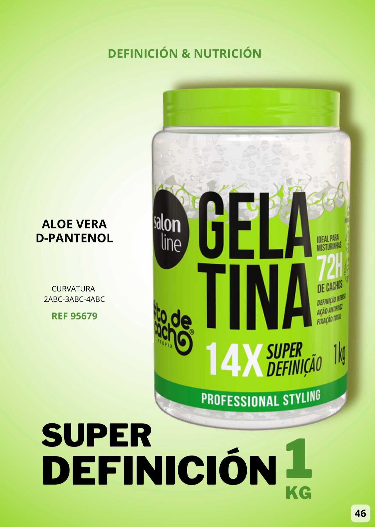 Gelatina #Todecacho Definição Fixação Salon Line 1kg