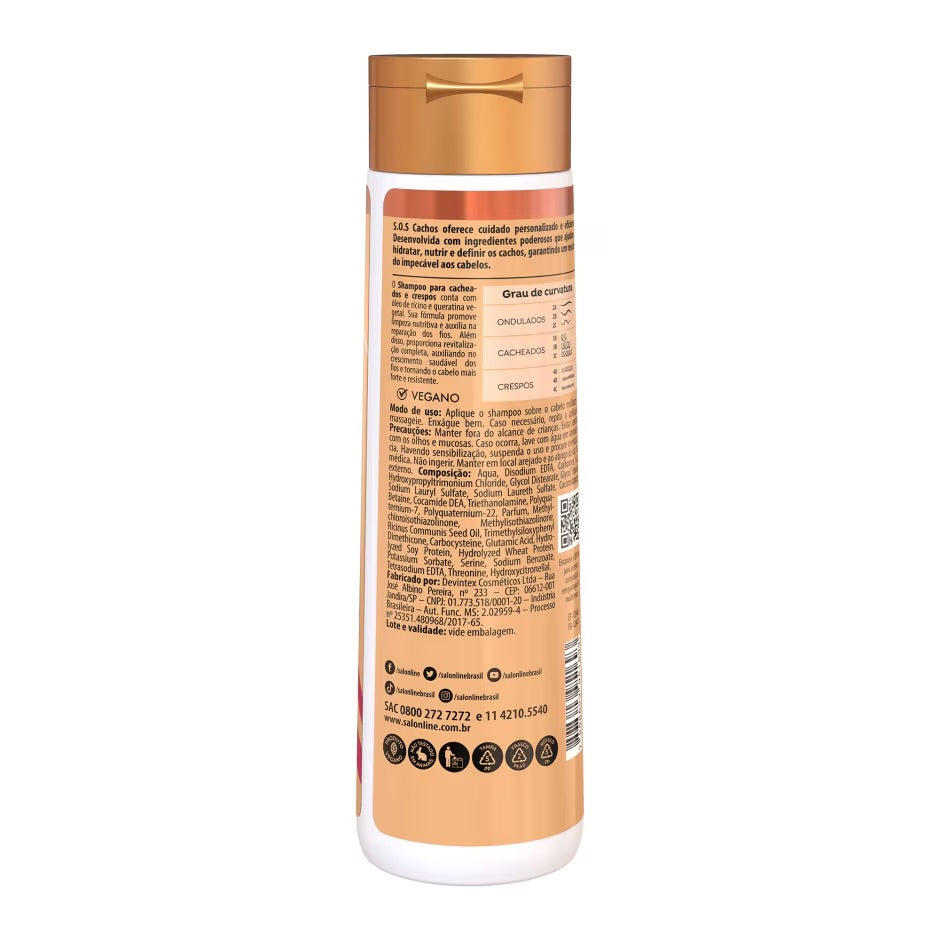 Shampoo SL SOS Cachos oleo Ricino 300ML