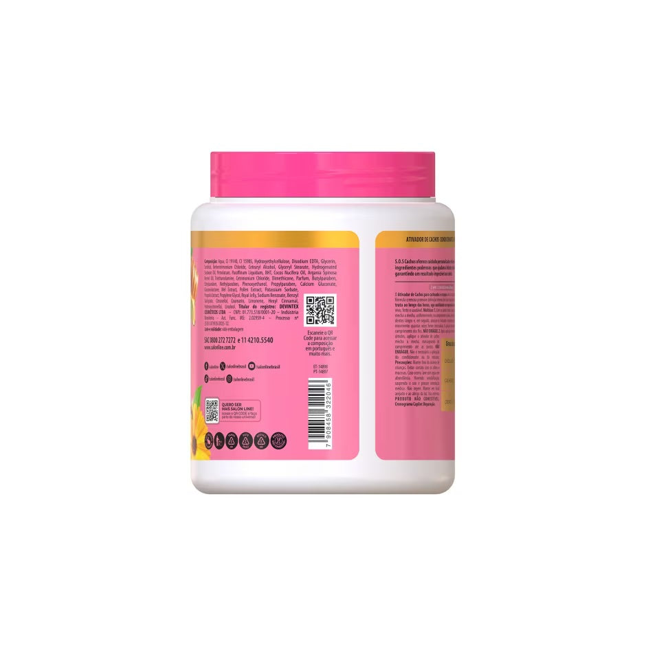 Ativador de Cachos SOS Cachos Mel e Óleo de Argan 1kg
