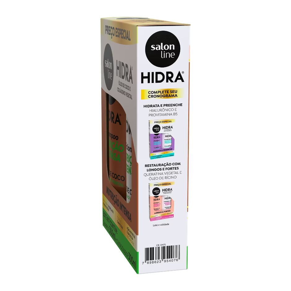 Kit Shampoo e Condicionador Hidra Óleo de Coco Salon Line 300ml