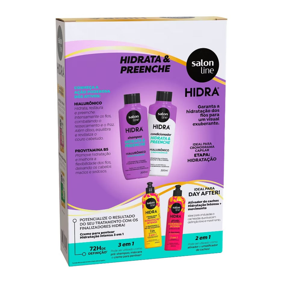 Kit Shampoo e Condicionador Hidra Hialurônico Salon Line 300ml