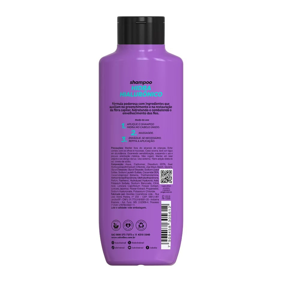 Kit Shampoo e Condicionador Hidra Hialurônico Salon Line 300ml