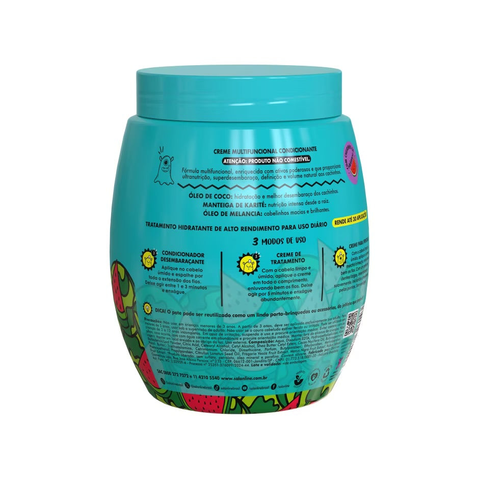 Salon Line Hidra Cachinhos Kids Creme Multifuncional 3 en 1 - Reverso