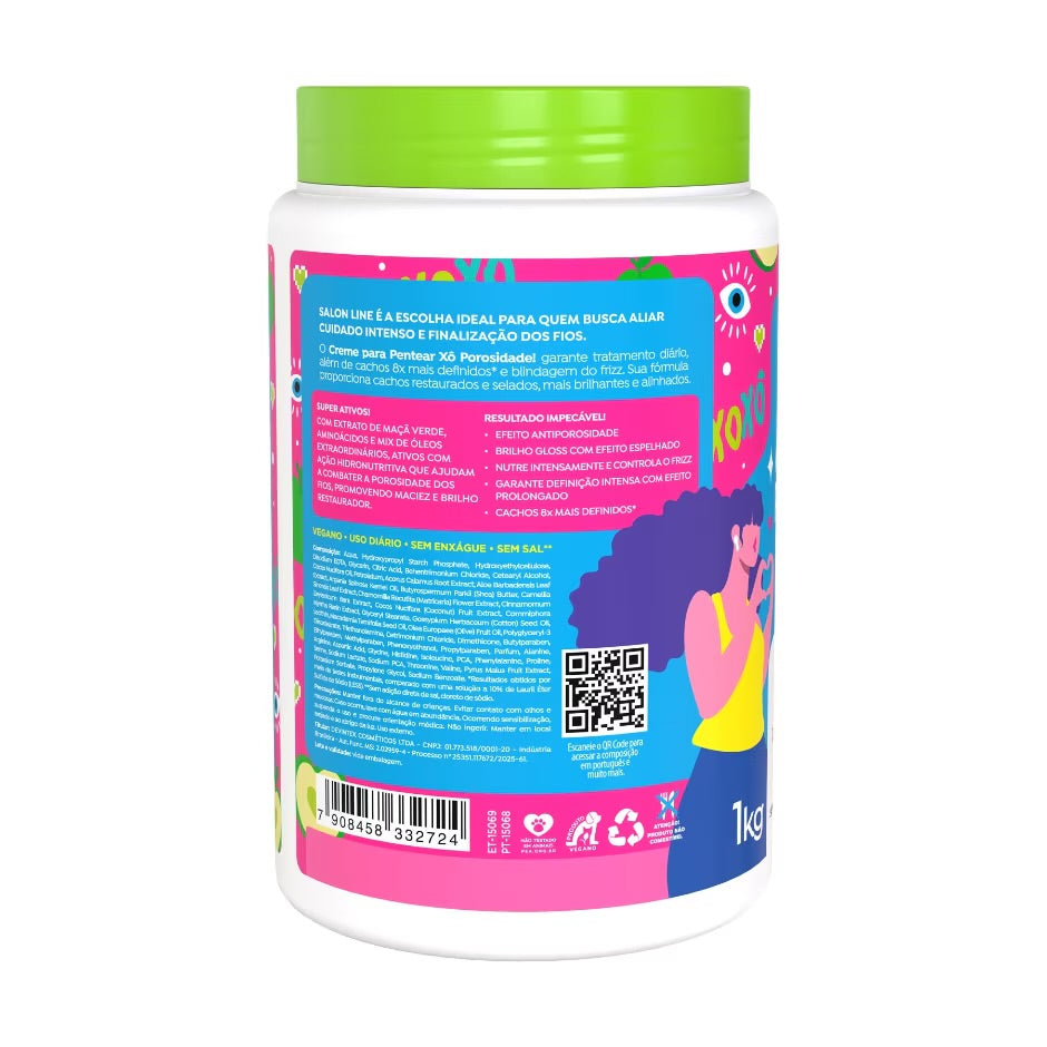 Dúo Rizos Salon Line – Creme Xô Porosidade + Gelatina Super Definición 14X