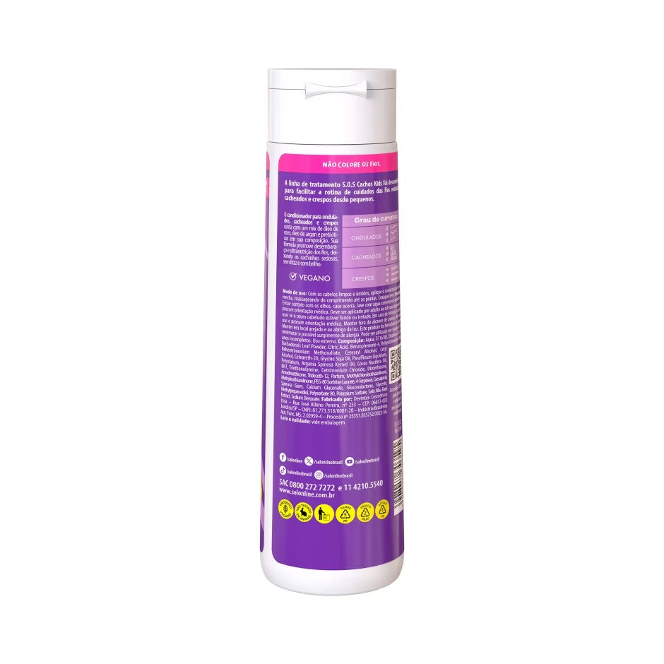 Acondicionador Kids SOS Cachos nutrición Salon Line 300ml