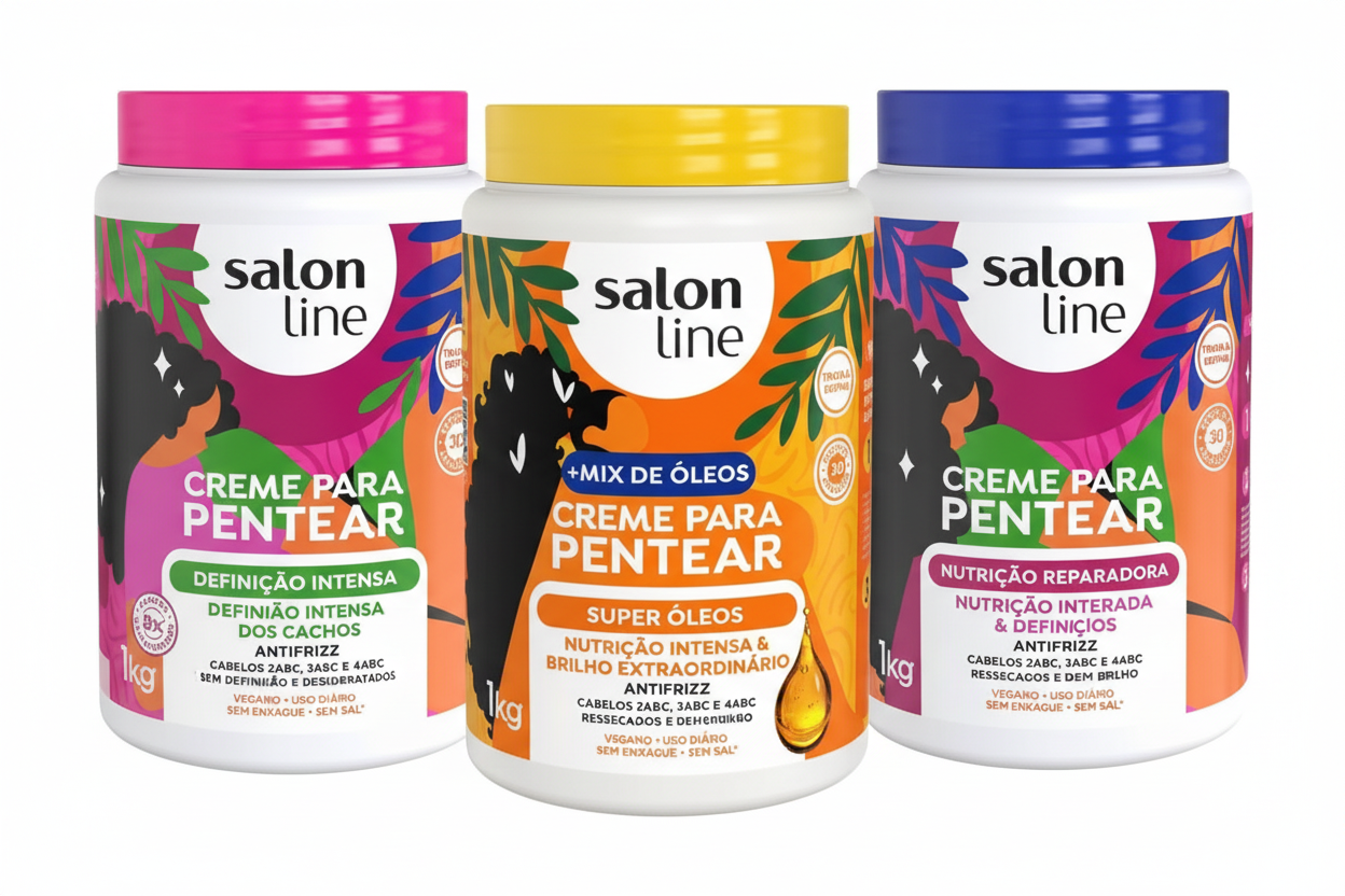 Kit Creme para Pentear Salon Line