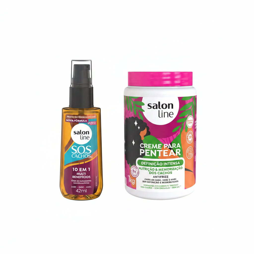 Salon Line S.O.S Cachos 10 en 1 + Creme Definição Intensa